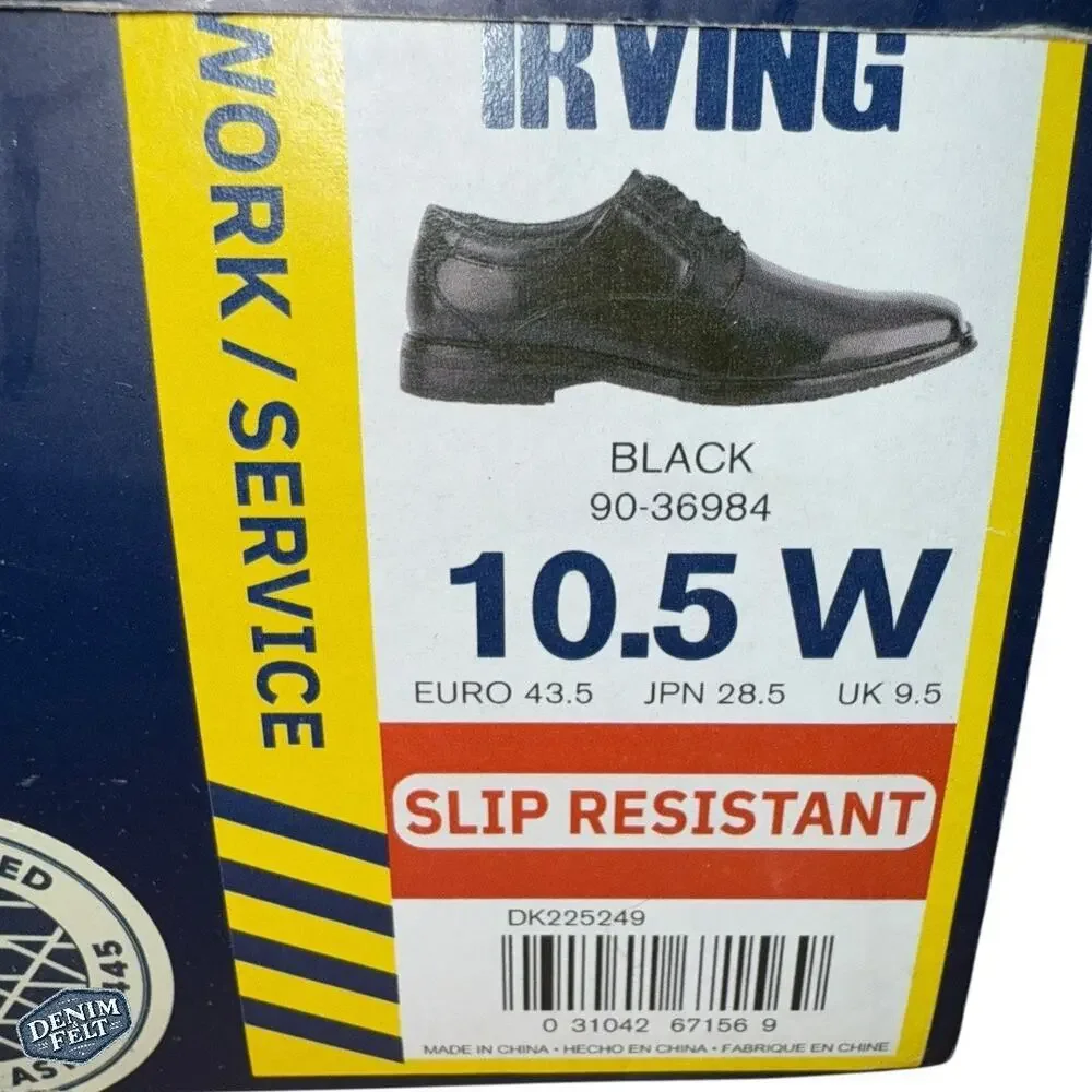 DOCKERS Mens Black Irving Slip Resistant Work‎ Dress Oxford Shoe | NEW!!